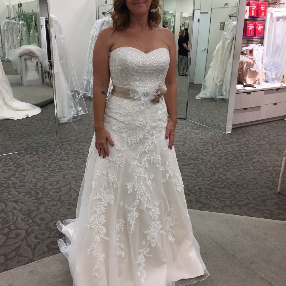 IVORY AND CHAMPAGNE GORGEOUS WEDDING DRESS